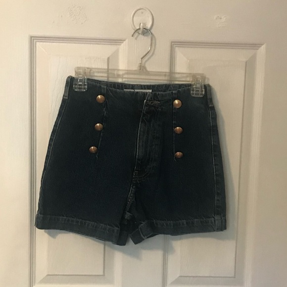 Zara | Sailor High Waisted Shorts, Size 2 - Picture 1 of 4